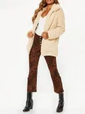 Lapel Long Sleeve Pocket Polar Fleece Fashion Jackets