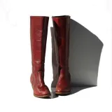Women Round Toe Chunky Heel Boots