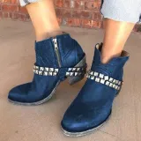 Pu All Season Chunky Heel Boots