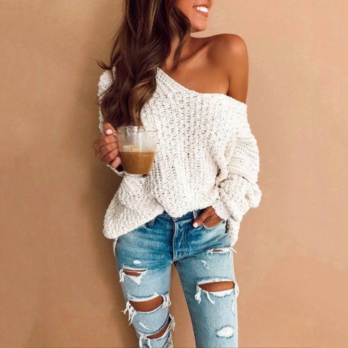 Hooded Hooded Knit Sweater