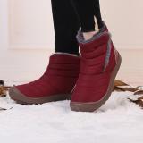 Large Size Unisex Waterproof Fur Lining Slip On Snow Boots