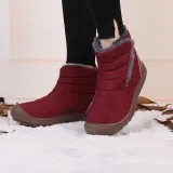 Large Size Unisex Waterproof Fur Lining Slip On Snow Boots