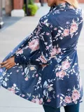 Cotton Floral Casual Printed/Dyed Cardigan