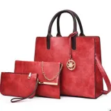4 PCS Women Faux Leather Handbags Vintage Multi-function Crossbody Bags