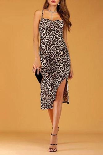 Sexy Leopard Suspender Bodycon Dresses