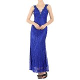 Sexy V Neck Lace Backless Dress