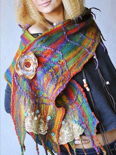 Knitted Vintage Scarves & Shawls