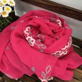 Women Embroidered Comfort Linen Scarves