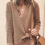 Contracted Temperament Splicing Long Sleeve Cardigan