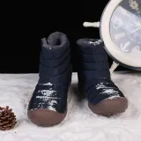 Large Size Unisex Waterproof Fur Lining Slip On Snow Boots