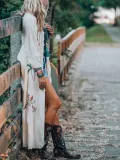 Fashion Inwrought Long Sleeve Cardigan Dresses