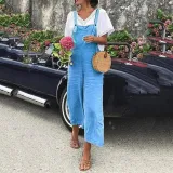 Linen Casual Fashion Strap Jumpsuit