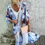 Fashion Abstract Style Print Long Sleeve Cardigan