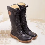 Women's casual lace-up zipper boots