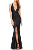 Elegant Straps Sequins Slim Evening Dress