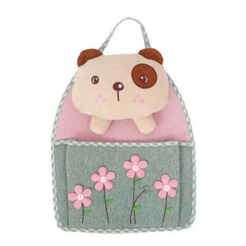 Cotton Linen Hanging Bag For Door Storage Pocket Sundries Wall Keys Holder Pouch Toy Organizer