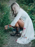 Fashion Inwrought Long Sleeve Cardigan Dresses