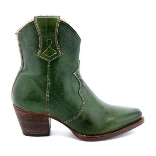 Winter High Heel Coarse Heel Plain Zipper Pointed Head Boots