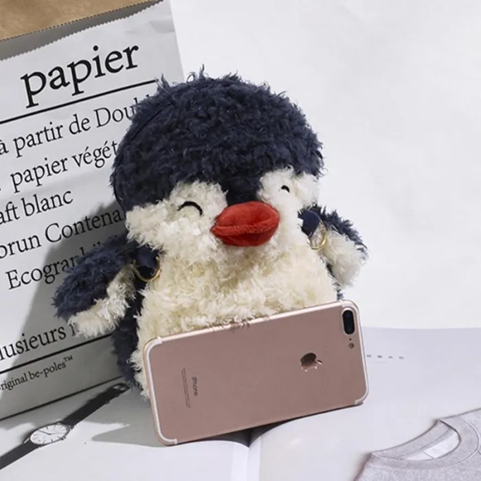Womens Penguin Cute Zipper Crossbody Bags