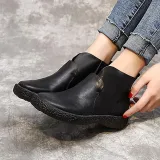 Women Classic Booties Casual Slip On High Quality Shoes
