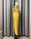 Sexy Backless Sleeveless Linen Jumpsuit