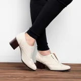 Vintage Slip On Booties Chunky Heel Pu Boots