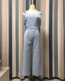 Sexy Backless Sleeveless Linen Jumpsuit