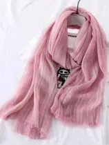 Women Solid Casual Comfort Scarves
