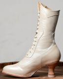 Brown Low Heel Ruched All Season Boots