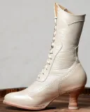 Brown Low Heel Ruched All Season Boots