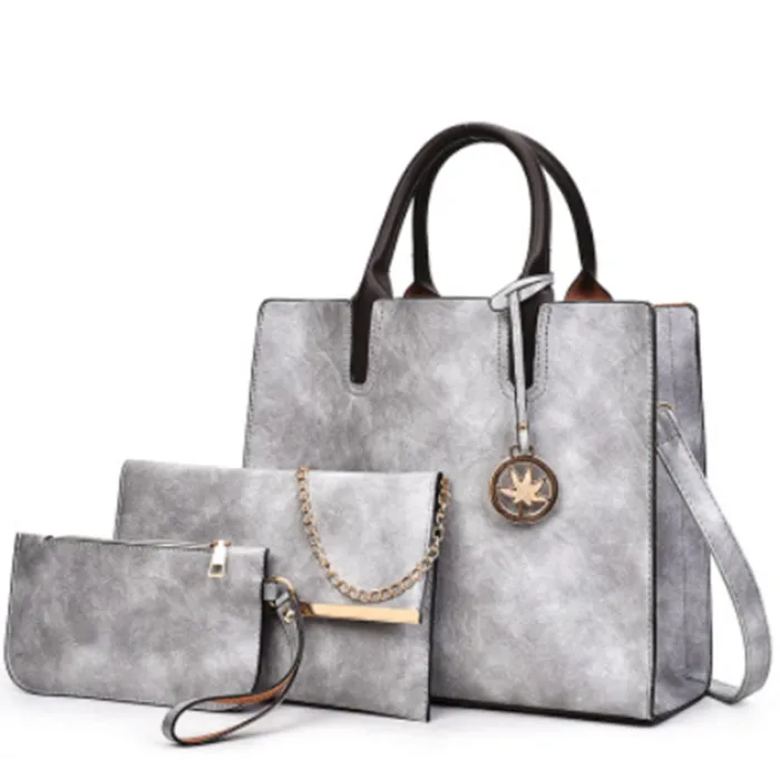 4 PCS Women Faux Leather Handbags Vintage Multi-function Crossbody Bags