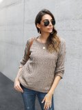 Sweet Crew Neck Knitted Knitted Sweater