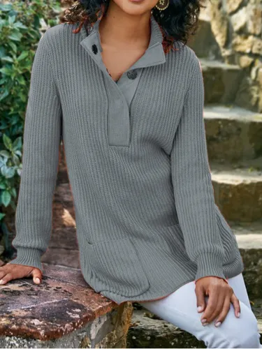 Knitted Plain Sweater
