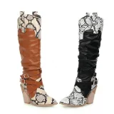 Winter Buckle Pu Boots