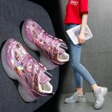 Women's European And American Fashion Sequins Color Matching Platform Sneakers