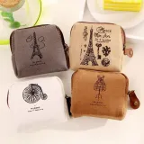 Paris Vintage Canvas Coin Purse