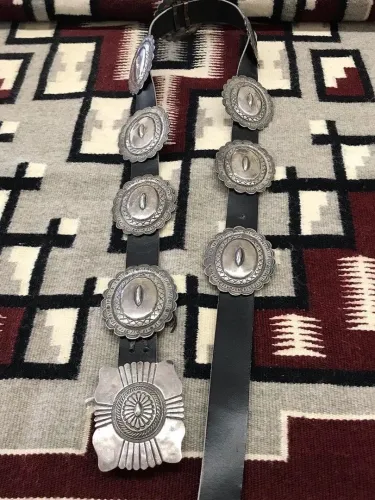 Vintage Concho Leather Belt