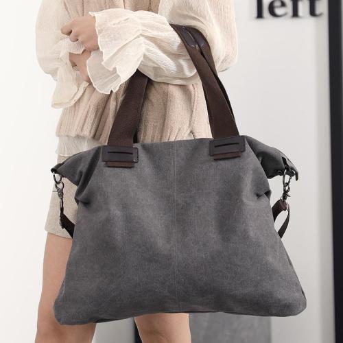 Bag - Casual Soild Durable Thicker Canvas Large Capacity Shoulder Bag