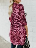 Long And Medium Leopard Loose Cardigan