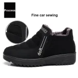 Fleece-lined Gore Snow Boots Women Slip-On Ankle Shoes