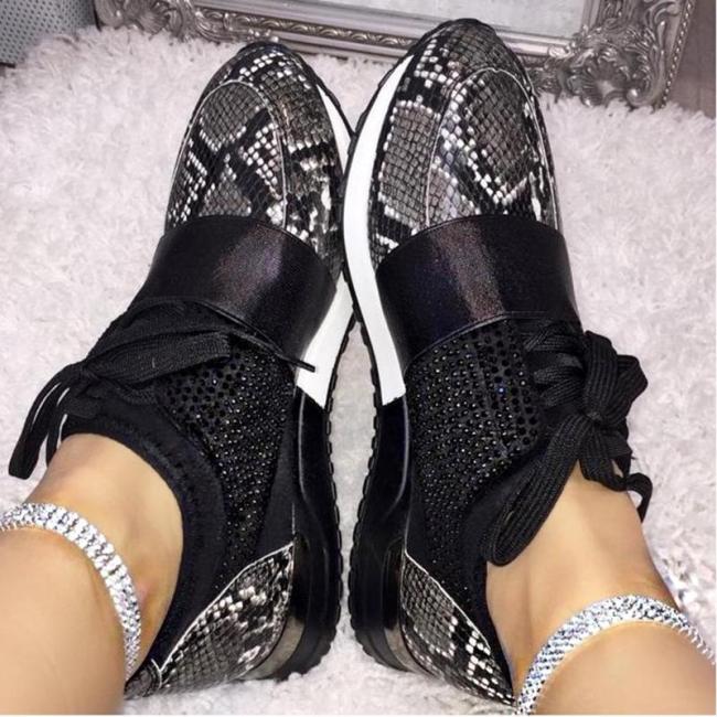 Women's Fashion Casual Hollow Breathable Snake Sneakers