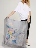 Womens Cotton Flower Scarves