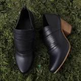 Women Vintage Ankle Boots Casual Chic Zipper Boots