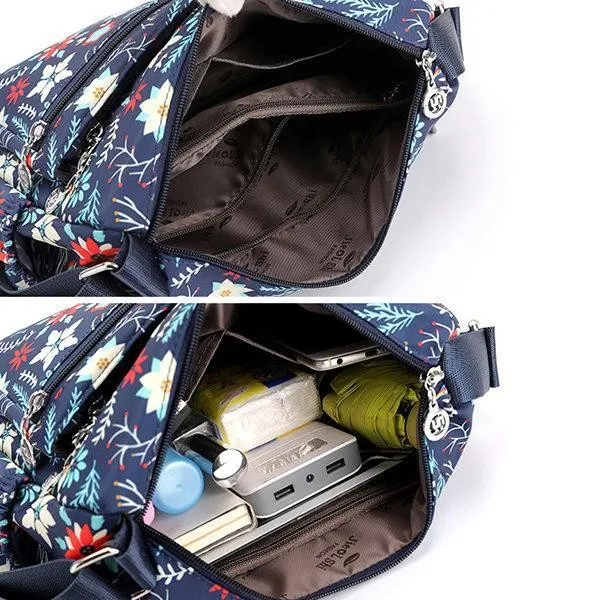Women Flower Pattern Waterproof Lightweight Shoulder Bags Crossbody Bags