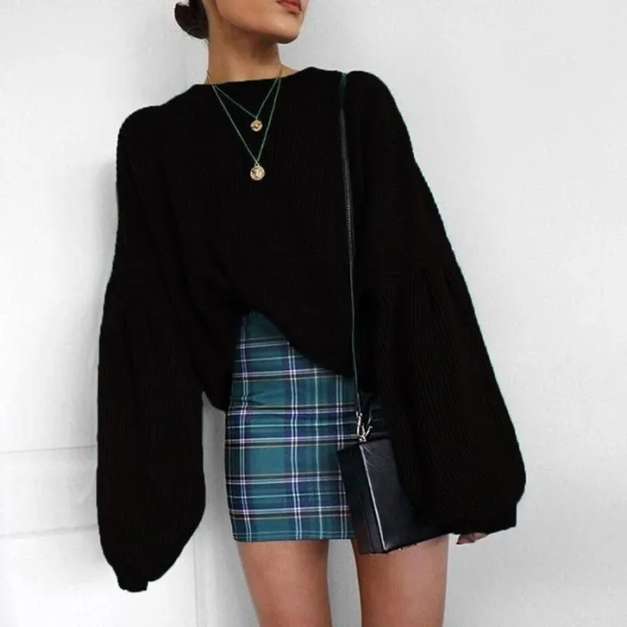 Fashion Round Collar Long Sleeve Loose Comfortable Sweater