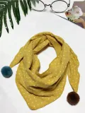 Baby Girls Dot Plaid Triangle Scarves Autumn Winter Boys Girls Shawl