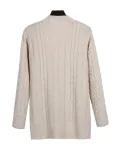Solid V Neck Button Down Knitted Cardigan