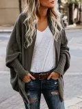 Knitted Casual Knitted Solid Cotton Winter Cardigan