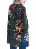 Floral Printed Flare Sleeve Cardigans