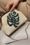 Women's Beach Embroidery Lock Bag Handbag